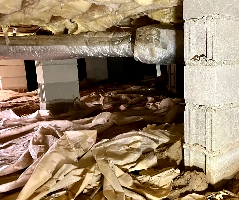 Advanced Dehumidification in Encapsulated Crawl Space, New Hampshire