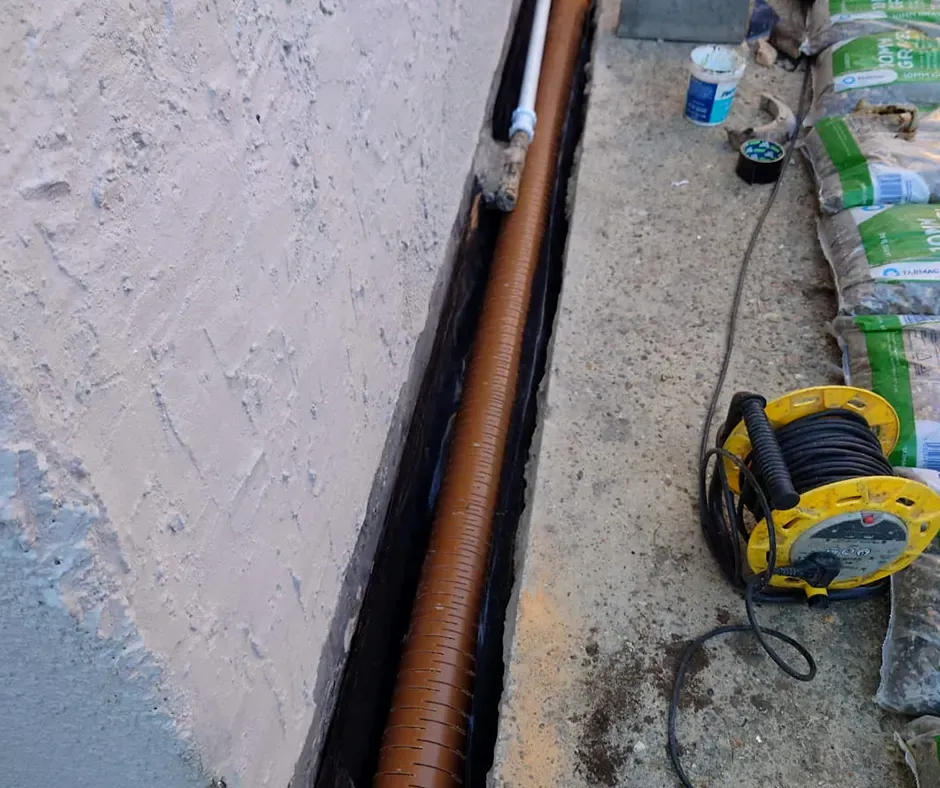 Foundation French Drain Installation in New Hampshire